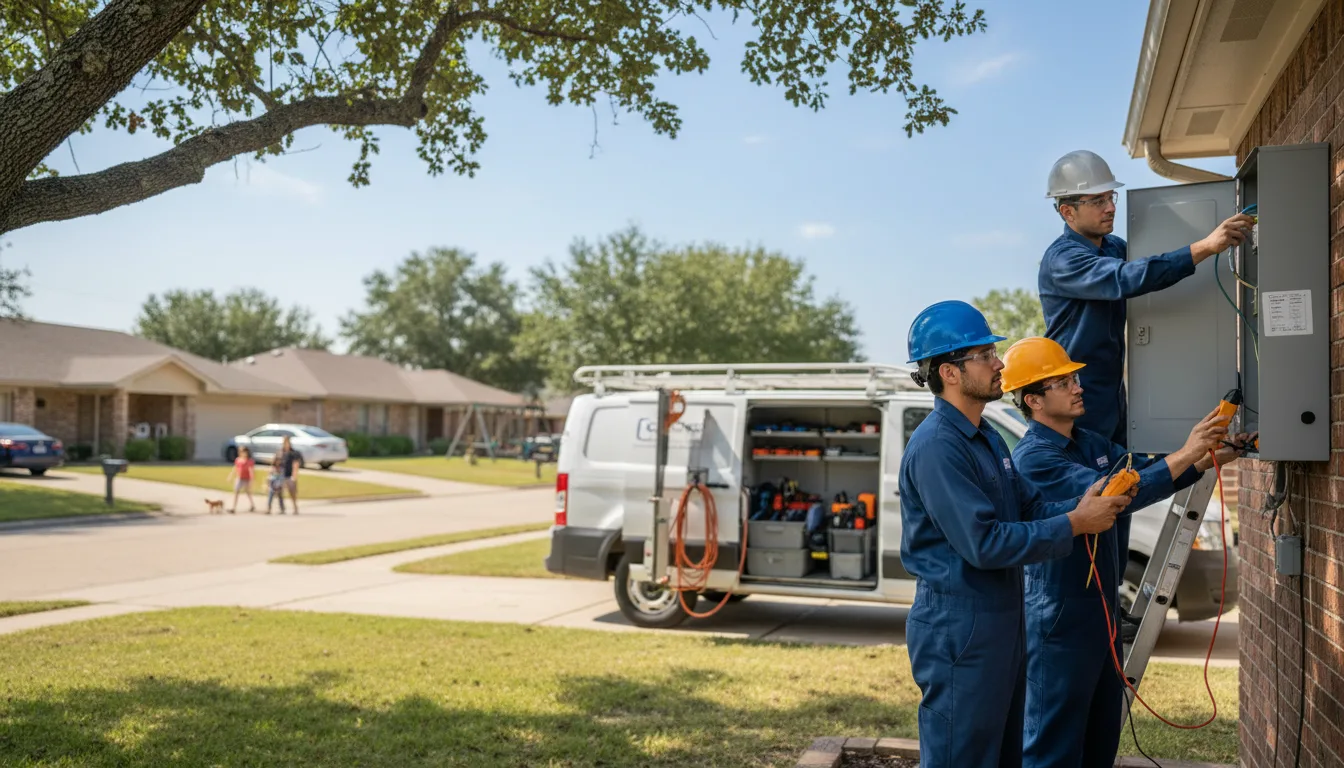 Certified electrician providing emergency electrical services in Fultonham, OH
